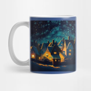 Starry Night Over Hogsmeade Village Mug